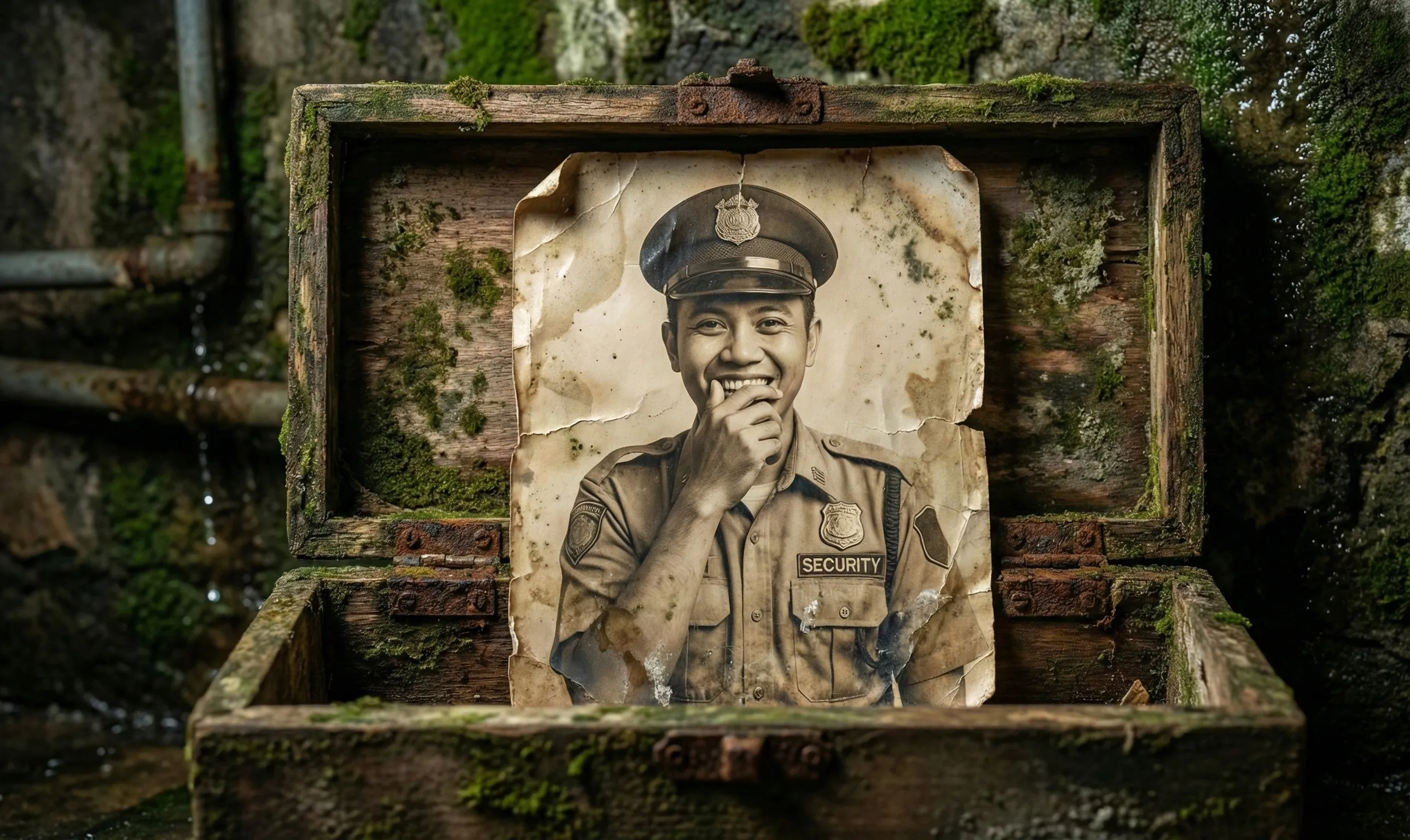 Penjaga Basement Apartemen: foto tua yang kusam di dalam kotak kayu