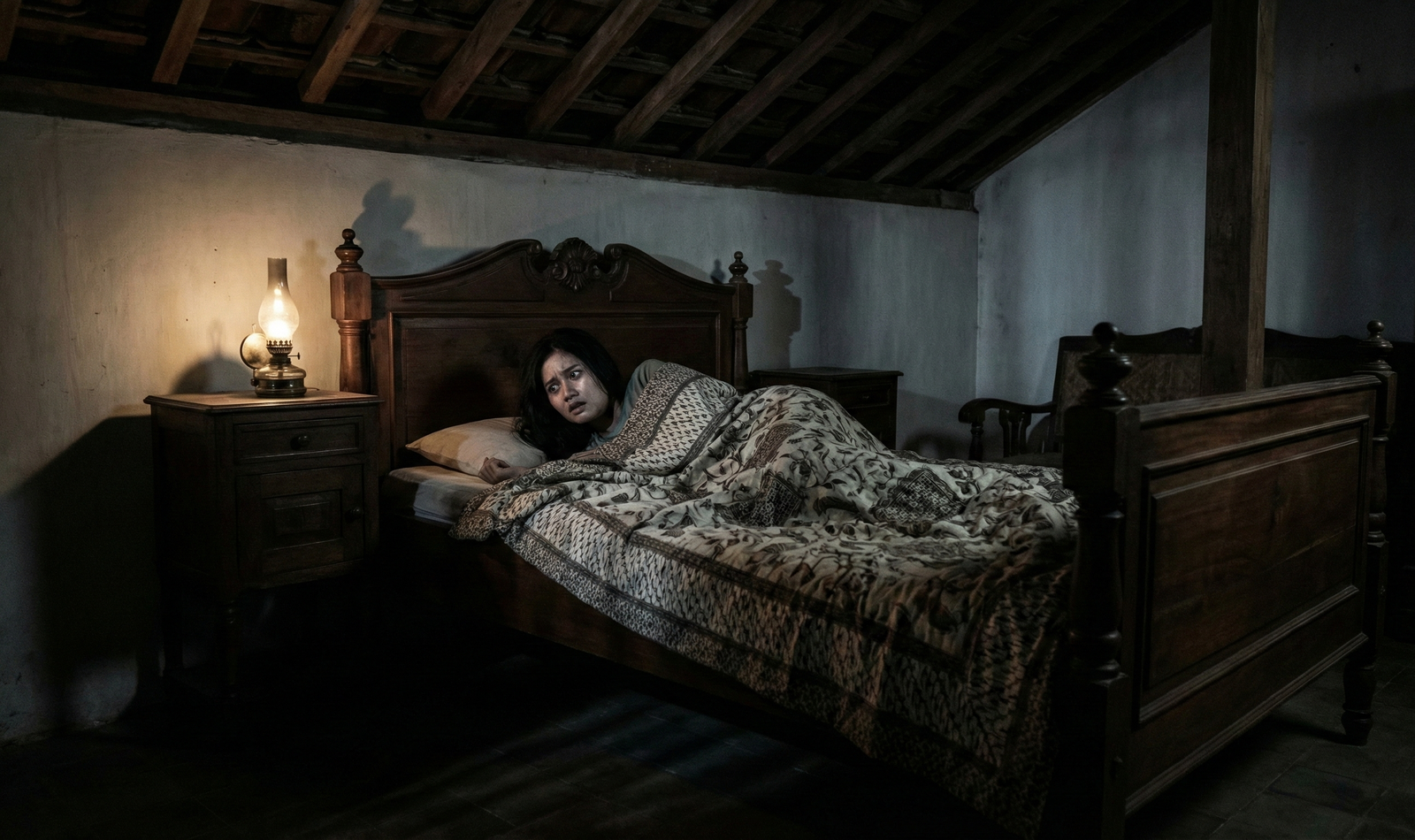 Leony mengalami tindihan saat puncak teror penunggu rumah Trenggalek di malam kedua